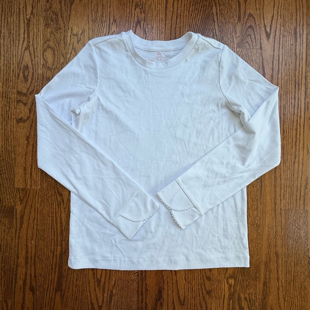 NEW Classic Prep Long Sleeve with Scalloped Cuffs Sz 14